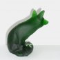 Fenton Glass Emerald Green Ruby Throated Hummingbird Fox Figurine Ltd Ed #4/35