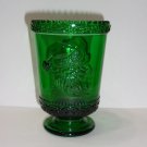Mosser Glass Emerald Green Santa Claus Cup, Tumbler, Votive Candle Holder, Mug