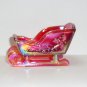 Mosser Glass Red Carnival Mini Christmas Sleigh for Reindeer Made In USA!