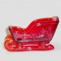 Mosser Glass Red Mini Christmas Sleigh for Reindeer Made In USA!