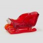 Mosser Glass Red Mini Christmas Sleigh for Reindeer Made In USA!