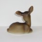 Fenton Glass Brown Fawn Deer Figurine w Cardinal Red Bird Ltd Ed #18/44 M Kibbe