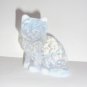 Mosser Glass Crystal Opalescent Persian Cat Kitten Figurine Made In USA!