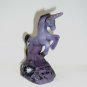 Fenton Glass Purple Satin Butterfly Noir Unicorn Figurine Ltd Ed #6/38 M Kibbe