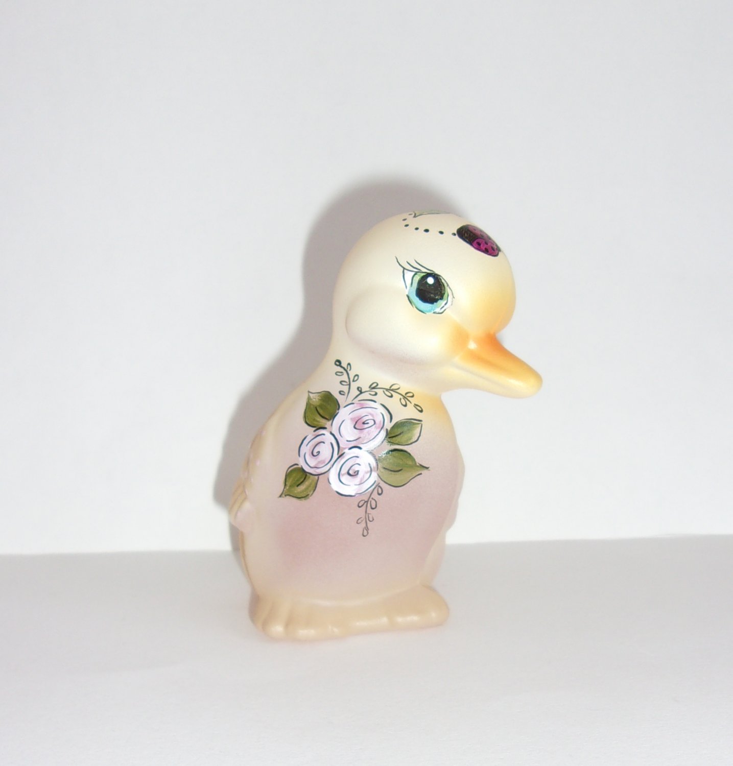 Fenton Glass Duckling Duck Yellow Chick Ladybug Easter Figurine Ltd Ed #11/16