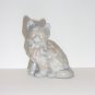 Mosser Glass Dove Gray Marble Persian Cat Kitten Figurine Made In USA!