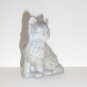 Mosser Glass Dove Gray Marble Persian Cat Kitten Figurine Made In USA!