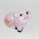 Fenton Glass Pink Hogs & Kisses Pig Figurine FAGCA Ltd Ed of 50 by CC Hardman
