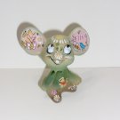 Fenton Glass Green Opal Buzz Into Spring Mouse Figurine Ltd Ed #13/20 Kim Barley