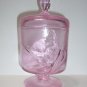 Fenton Glass 2022 Rose Pink Chessie Cat Box Covered Jar Vase by Mosser C & O New