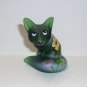 Fenton Glass Emerald Green Butterfly Bliss Floral Fox Figurine Ltd Ed 7/28 Kibbe