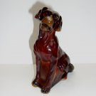 Mosser Glass Root Beer Brown Opaque Labrador Lab Dog Figurine
