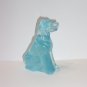 Mosser Glass Aqua Blue Opalescent Labrador Lab Dog Figurine