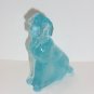 Mosser Glass Aqua Blue Opalescent Labrador Lab Dog Figurine