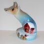 Fenton Glass Red Barn & Cardinal Bird Fox Figurine Ltd Ed #3/36 Kim Barley