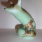 Fenton Glass Jadeite Jade Green Acorn Dream Squirrel Fox Figurine LE Kibbe #1/28