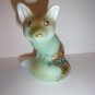 Fenton Glass Jadeite Jade Green Acorn Dream Squirrel Fox Figurine LE Kibbe #1/28