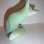 Fenton Glass Jadeite Jade Green Acorn Dream Squirrel Fox Figurine LE Kibbe #1/28