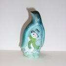 Fenton Glass Friendly Snowman Bluebird Penguin Figurine Ltd Ed #12/29 M Kibbe