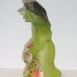 Fenton Glass Vaseline Apple Harvest Halloween Witch Figurine Ltd Ed #11/53 Kibbe