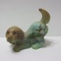 Fenton Glass Jadeite Mallard Duck Drake Puppy Dog Figurine Ltd Ed #2/30 Kibbe