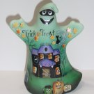 Fenton Glass Jadeite "Keep Out" Halloween Ghost Figurine Ltd Ed #9/22 Kim Barley