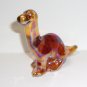 Fenton Glass Amber Carnival Dinosaur Figurine Mosser Made In USA