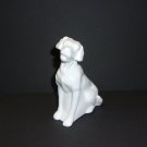 Mosser Glass White Milk Glass Labrador Lab Dog Figurine Made In USA