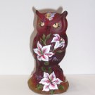 Fenton Glass Red Satin Tiger Lily Butterfly Owl Figurine GSE Ltd Ed #7/74 Kibbe