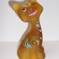 Fenton Glass Autumn Gold 6" Honey Bee Happy Cat FAGCA Exclusive Ltd Ed of 26