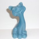 Fenton Glass Georgia Blue 4" Happy Kitty Cat FAGCA Exclusive 2023 Mosser Glass