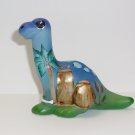 Fenton Glass Colonial Blue "Stompy" Dinosaur Figurine Ltd Ed #13/23 Kim Barley