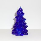 Mosser Glass Cobalt Blue 2.75" Mini Christmas Tree Figurine Holiday Made In USA!