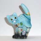 Fenton Glass Jadeite "Boo" Halloween Scaredy Cat Figurine Ltd Ed #3/39 K Barley