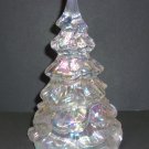 Fenton Glass Crystal Carnival Iridized Christmas Tree Figurine Holiday USA Made