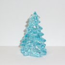 Mosser Glass Buffett Blue Carnival Mini Christmas Tree Figurine Made In USA