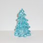 Mosser Glass Buffett Blue Carnival Mini Christmas Tree Figurine Made In USA