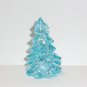 Mosser Glass Buffett Blue Carnival Mini Christmas Tree Figurine Made In USA