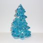 Mosser Glass Buffett Blue Carnival 5.5" Christmas Tree Figurine Made In USA!