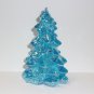 Mosser Glass Buffett Blue Carnival 5.5" Christmas Tree Figurine Made In USA!