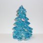 Mosser Glass Buffett Blue Carnival 5.5" Christmas Tree Figurine Made In USA!