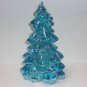 Mosser Glass Buffett Blue Carnival 8" Christmas Tree Figurine Made In USA!