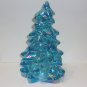Mosser Glass Buffett Blue Carnival 8" Christmas Tree Figurine Made In USA!