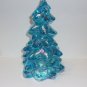 Mosser Glass Buffett Blue Carnival 8" Christmas Tree Figurine Made In USA!