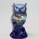 Fenton Glass Cobalt Blue Soaring Eagle Patriotic Owl Figurine Ltd Ed #4/40 Kibbe