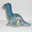 Fenton Glass Georgia Blue Shrooms Mushroom Dinosaur Figurine Ltd Ed #41/43 Kibbe