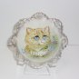 Fenton Glass Baby Blue Eyes Kitten Cat Christmas Ornament Ltd Ed #5/45 M Kibbe