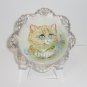 Fenton Glass Baby Blue Eyes Kitten Cat Christmas Ornament Ltd Ed #5/45 M Kibbe