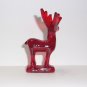 Mosser Glass Red Mini Christmas Reindeer Deer Figurine Made In USA!