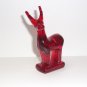Mosser Glass Red Mini Christmas Reindeer Deer Figurine Made In USA!
